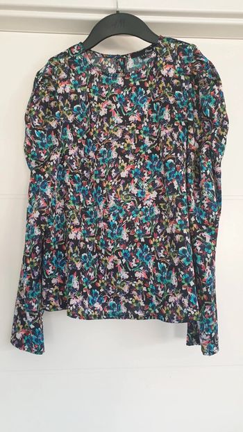 Blouse fleurie multicolore, taille 36, Etam.