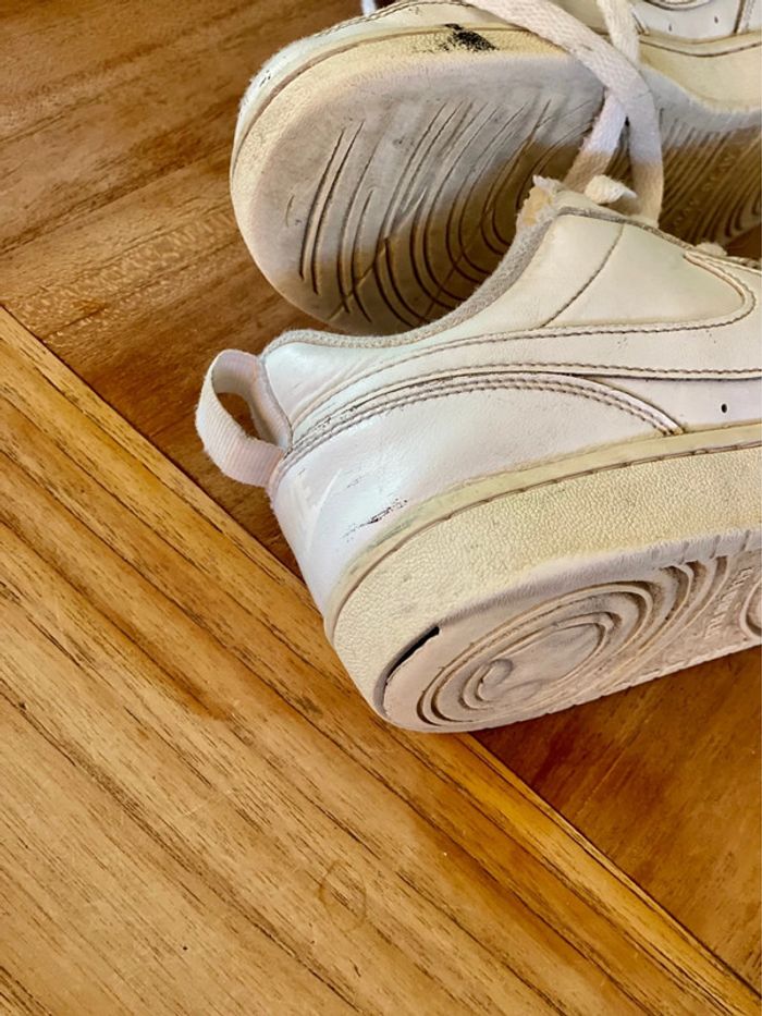 Baskets cuir blanches Nike Court Borough Low2, 37 1/2 - photo numéro 8