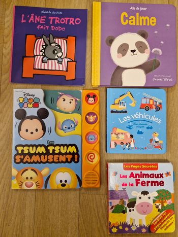 Lot de livres sonores et à interactions pour enfants 18/36 mois