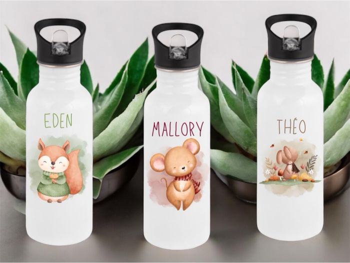 Gourde à bec pour enfants/bébés personnalisée - photo numéro 3