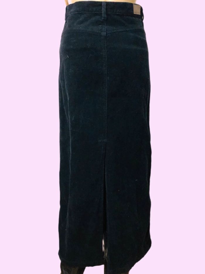 🖤Jupe longue vintage Y2K en velours côtelé noir Black corduroy skirt🖤 - photo numéro 9
