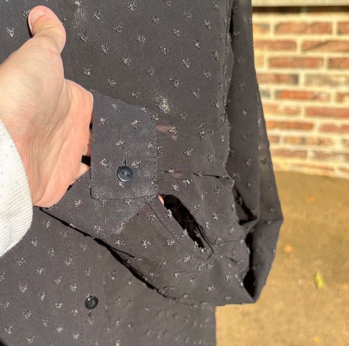 🖤 Chemisier noir à pois suisses – Mim – Taille 40 - photo numéro 2