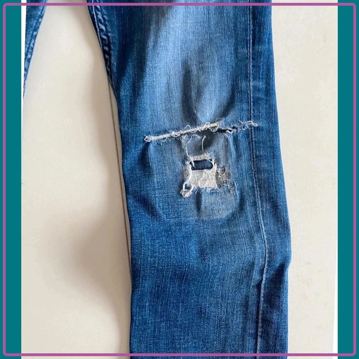 🌟🌟jeans fille trouée 122 cm 🌟🌟 - photo numéro 4
