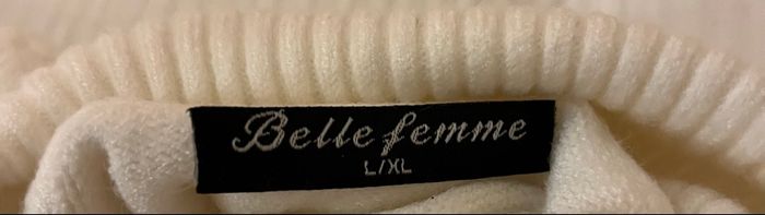 Pull col roulé blanc « Belle Femme » - photo numéro 2
