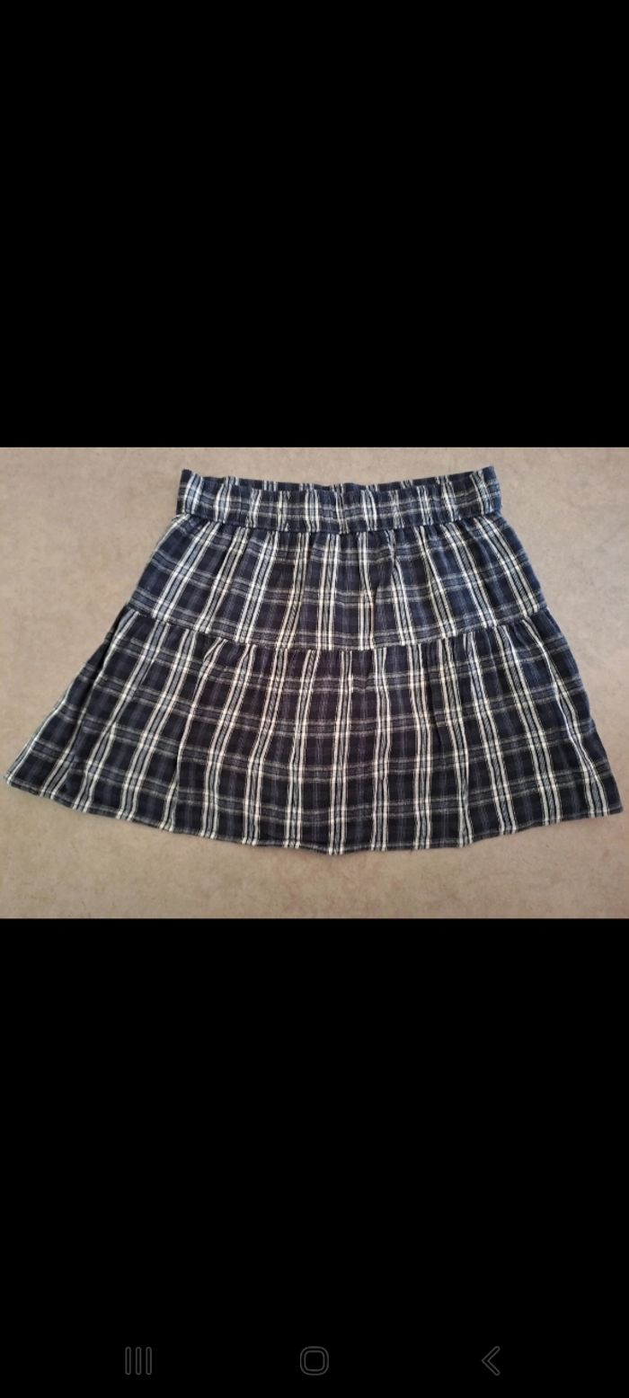 Jupe a carreaux marine Abercrombie - 7/8 ans - photo numéro 3