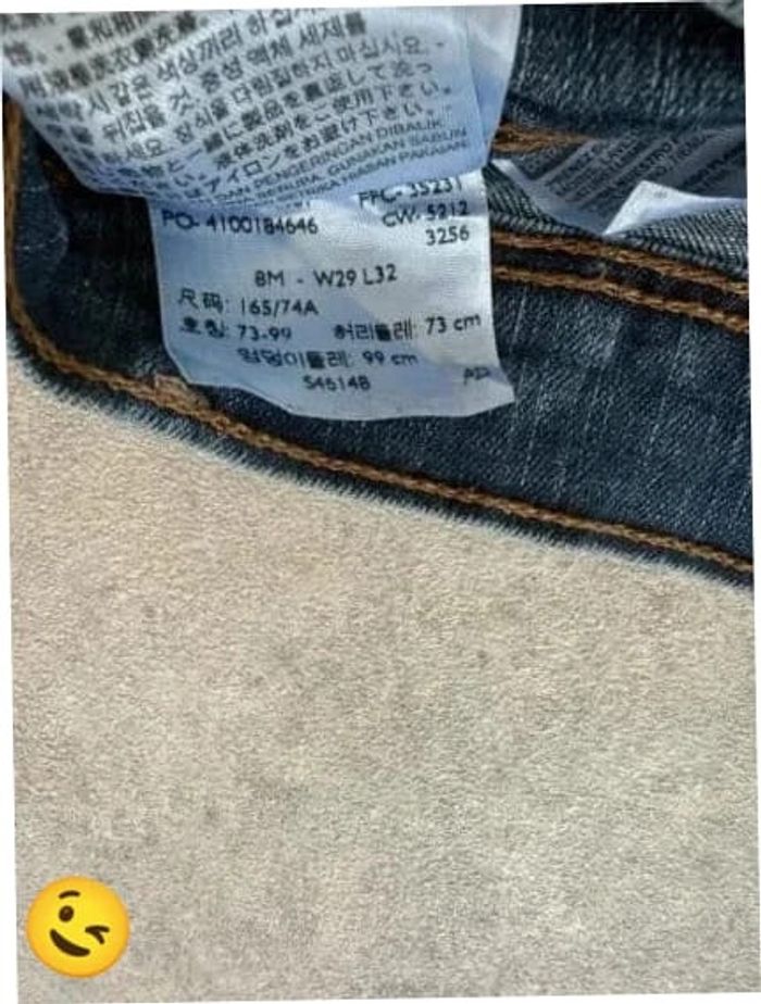 Jeans Levi's 512 W29 FR38 L32 coupe droite bleu marine Femme Women pan520b - photo numéro 7