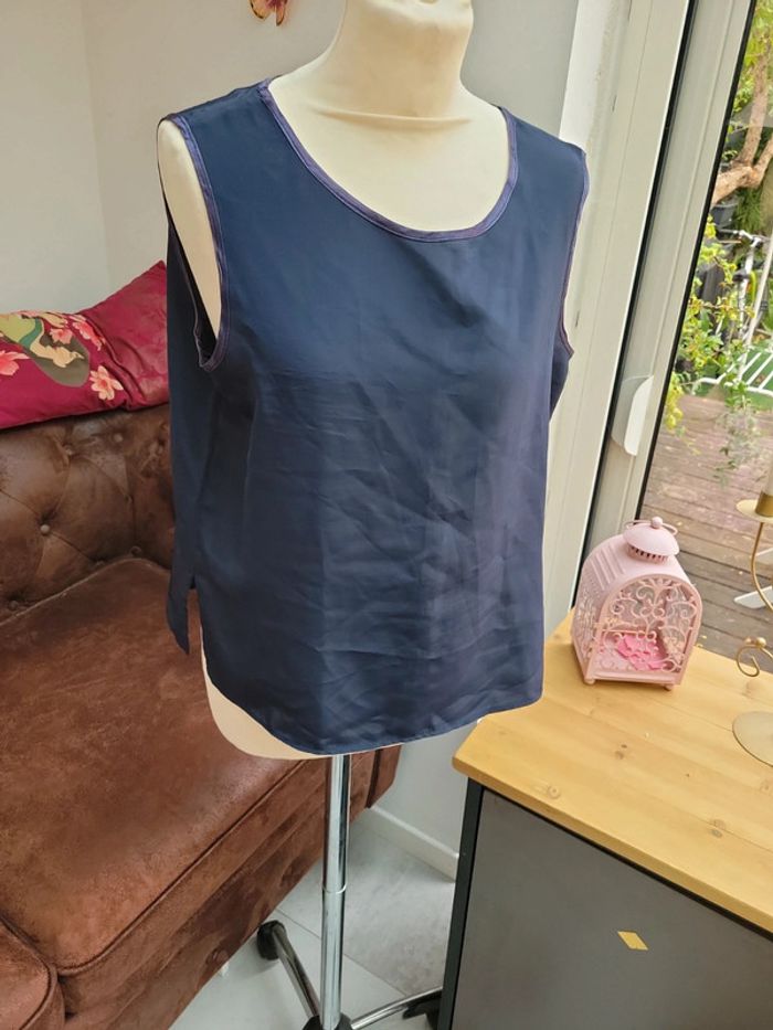 T shirt fluide bleu marine taille 46