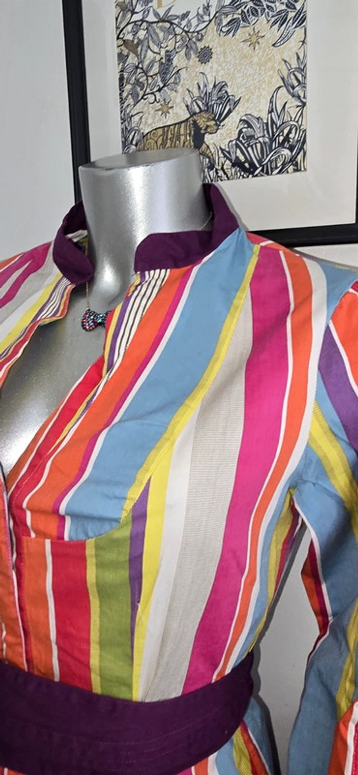 Chemise tunique multicolore pleins de jolis détails voir photos taille 40 - photo numéro 6
