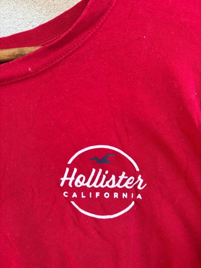 T-shirt à manches longues rouge - Hollister taille M - photo numéro 2