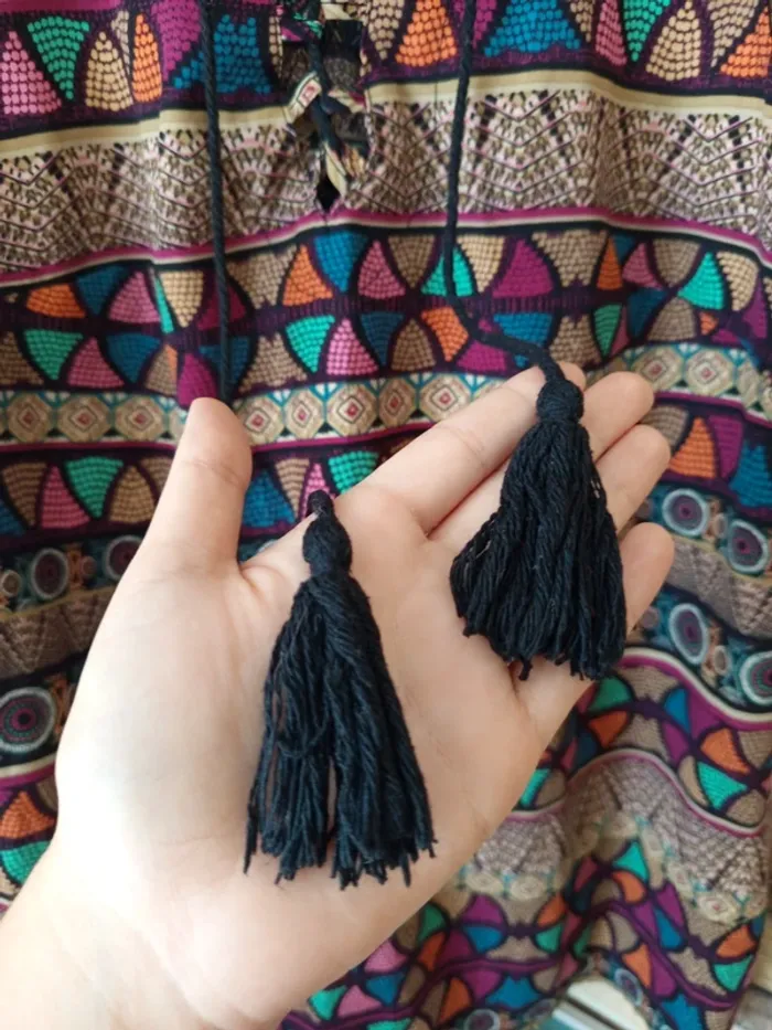 Débardeur long motif multicolore ethnique - photo numéro 4