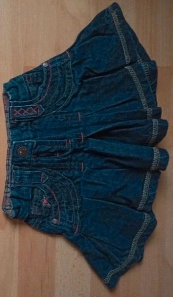 Jupe plissée en jean bleu foncé sergent major 3 ans