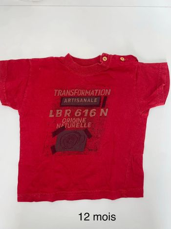 Tee shirt 12 mois