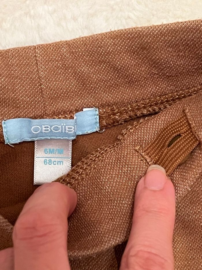 Lot pantalon Obaïbi taille 6 mois - photo numéro 3