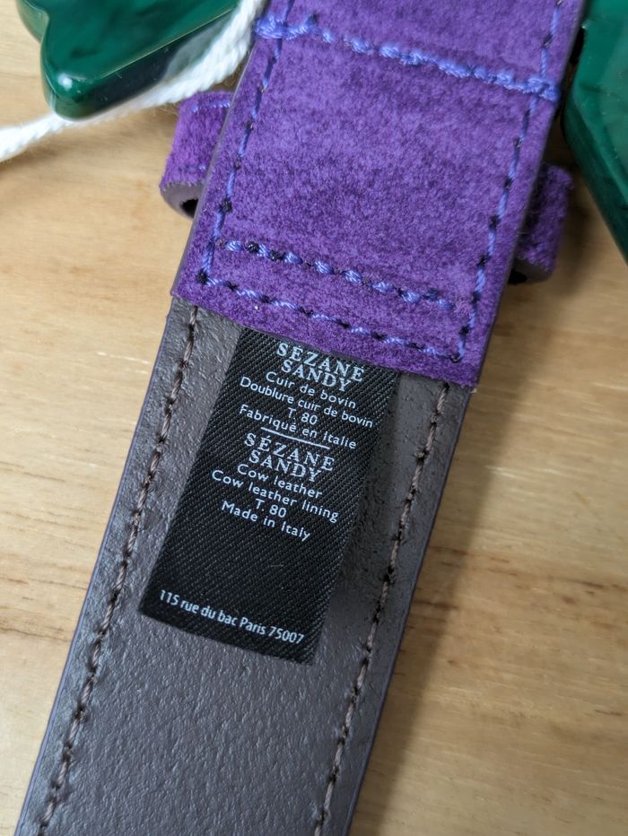 Ceinture Sézane modèle Sandy Violet et Vert T80 - photo numéro 8