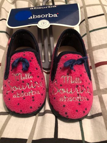 Chausson Absorba fille 22 semelle cuir