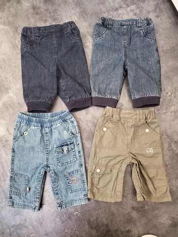 Lot 4 jeans/pantalons garçon 3 mois tout simplement et kitchoun très bon état
