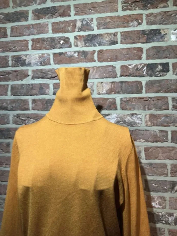 Pull col roulé orange Esprit Taille M / L - photo numéro 4