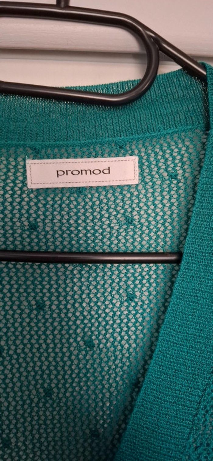 Gilet fin bleu canard Promod - photo numéro 5