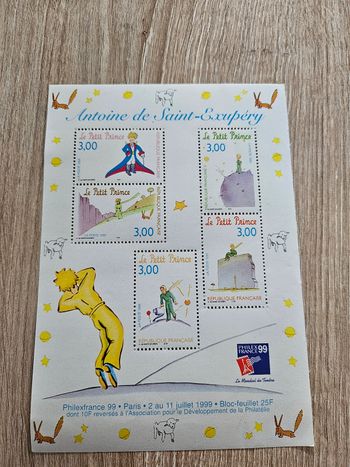 Bloc timbre Antoine de Saint exupery