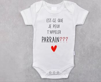 Body personnalisé pour parrain/marraine