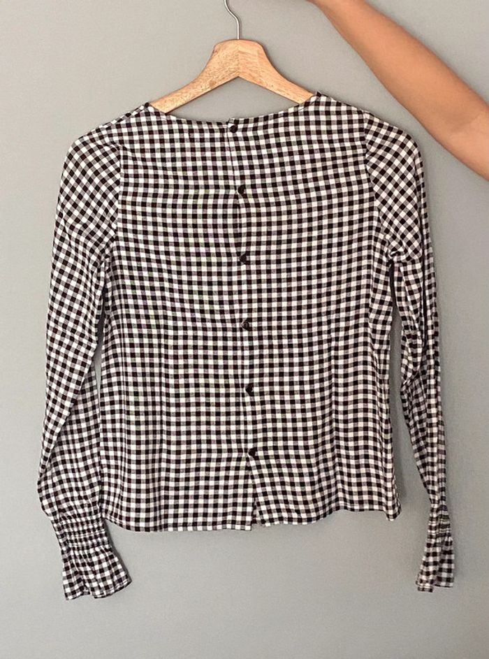 Blouse vichy noir et blanc
