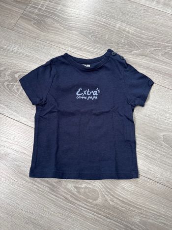 Tee shirt bleu - Taille 3 mois - Kiabi