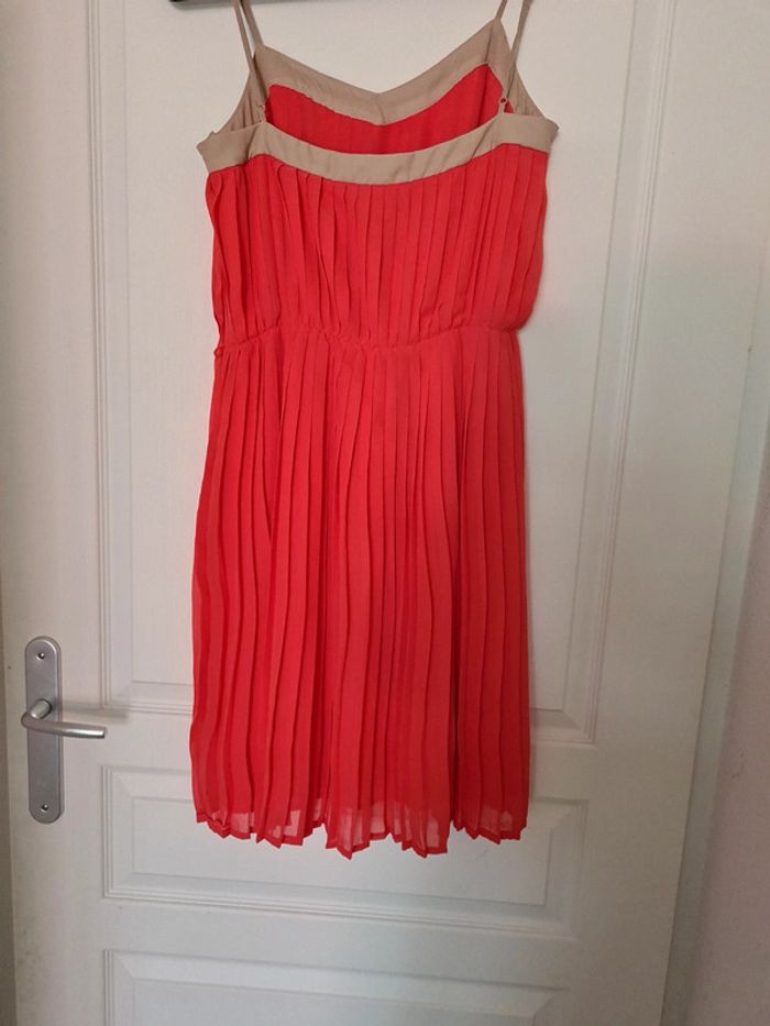 Robe saumon plissée mango - photo numéro 4