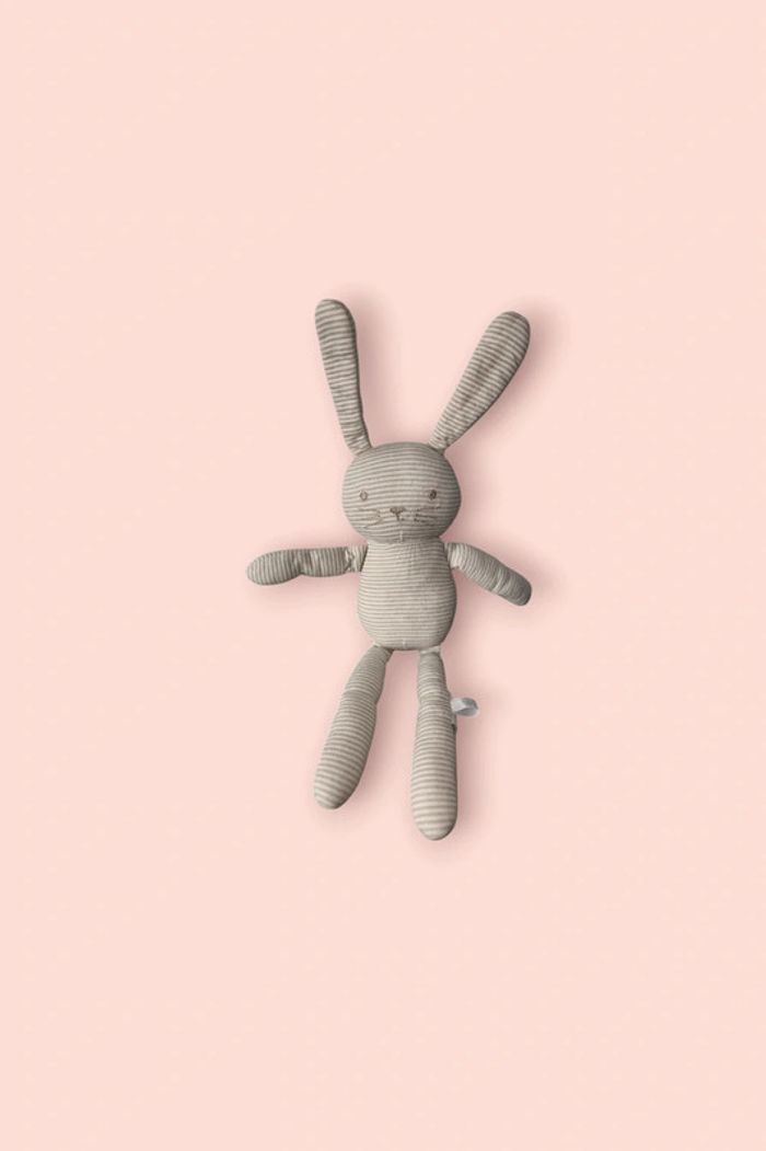 Doudou lapin 🐰 beige rayé Monoprix Bout'chou