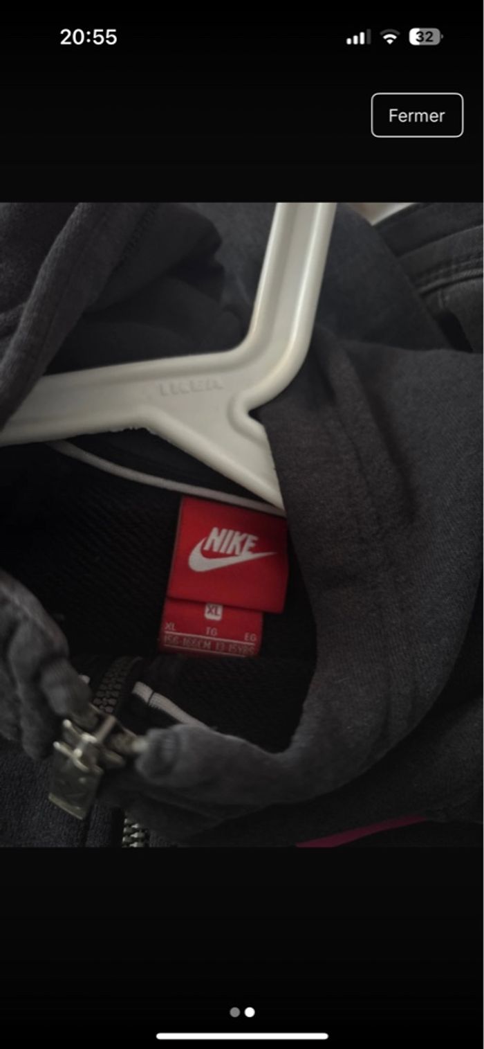 pull veste nike noir et rose - photo numéro 2