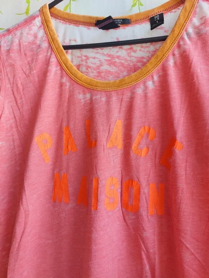 T-shirt Scotch & Soda – S – Orange/Fuchsia – État : Excellent - photo numéro 2