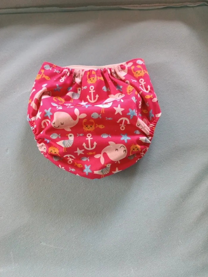 Couche lavable fuchsia Little Bloom 0-3A - photo numéro 2