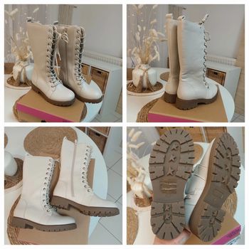 Jolie paire de bottes avec zip beige pointure 31 neuves avec étiquettes 🏷