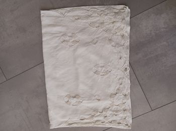 pochette en coton blanche 43 x 30 cm Vintage fermetures pressions Neuve