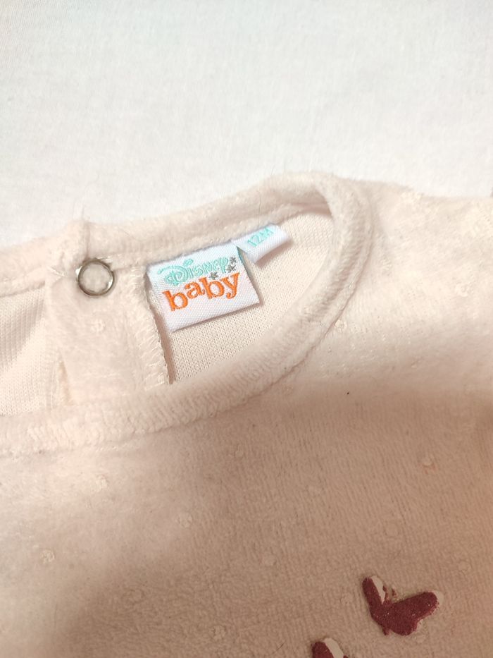 Pyjama une pièce bébé fille - Bambi et Panpan - 12 mois - Très bon état - Disney - photo numéro 6