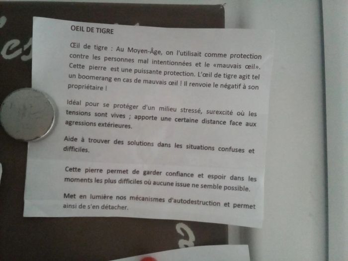 Collier coeur soleil et pierre oeil de tigre - photo numéro 3