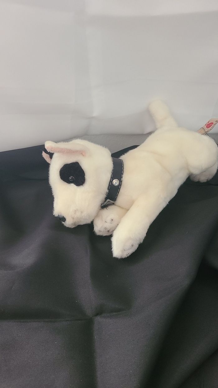 Keel Toys Tyson Bull Terrier Magnifique chien noir et blanc en peluche douce - photo numéro 2