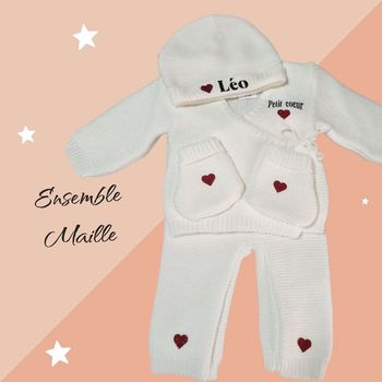 Ensemble maille  personnalisé  bébé