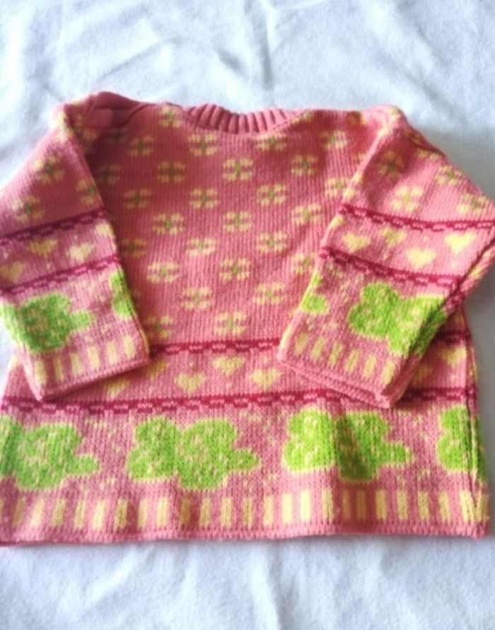 Pull col rond fille 6 mois - photo numéro 2