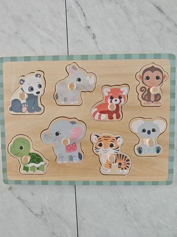 Puzzle 3d en bois animaux