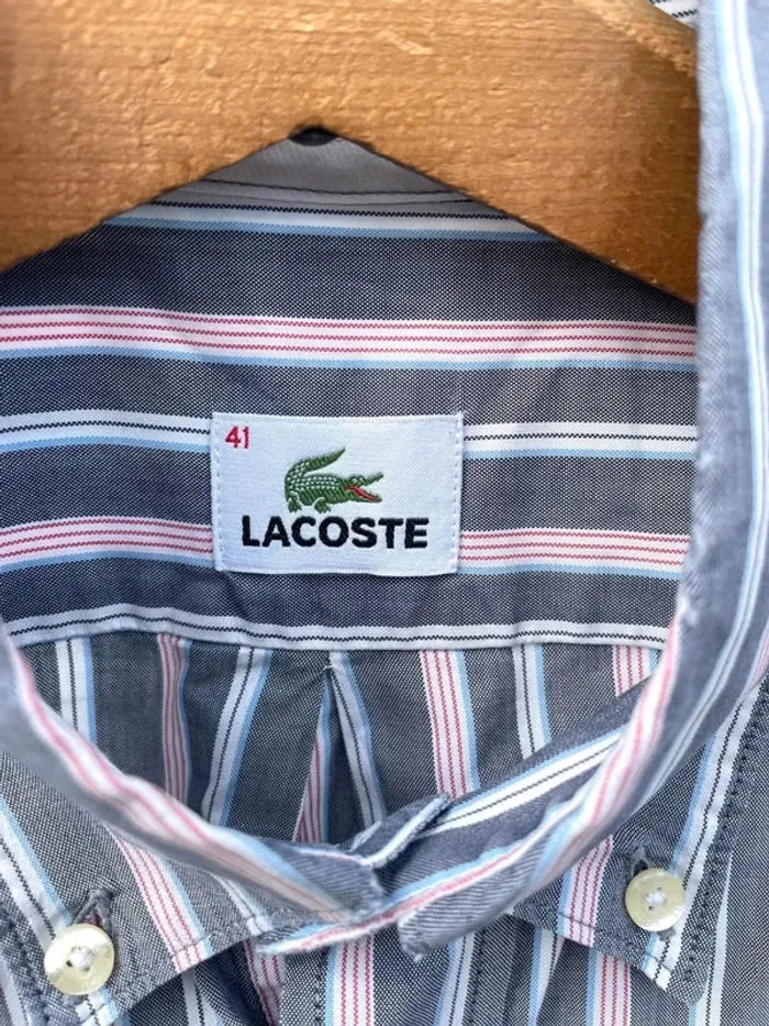 Long Sleeves Shirt Chemise Lacoste Mens 41 - photo numéro 3