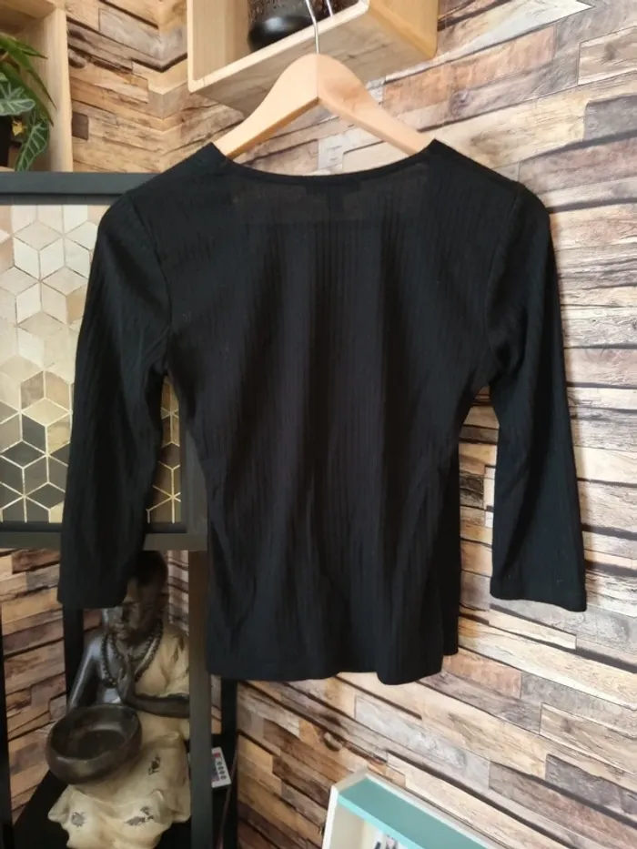 Blouse manche 3/4 noir Jennyfer - photo numéro 5
