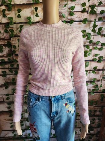 🌸T-shirt ML Epais Rose Taille 38🌸