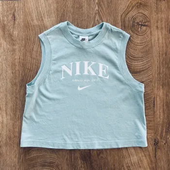 T.shirt court/brassière/débardeur bleu clair Nike pour femme, taille S