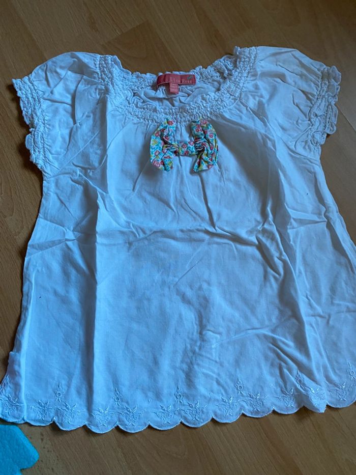 Ensemble T-shirt / blouse + pantacourt Lisa Rose Taille 5 ans - photo numéro 5