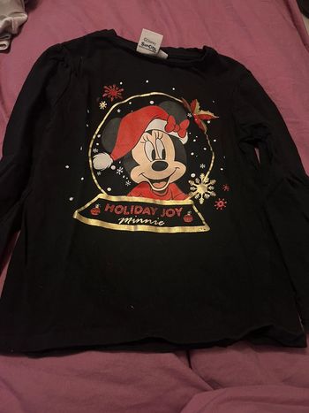 T shirt de noël fille 4 ans Minnie Disney