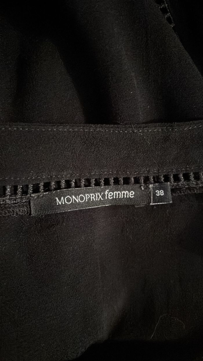 Blouse noire manches longues Monoprix T38 - photo numéro 3