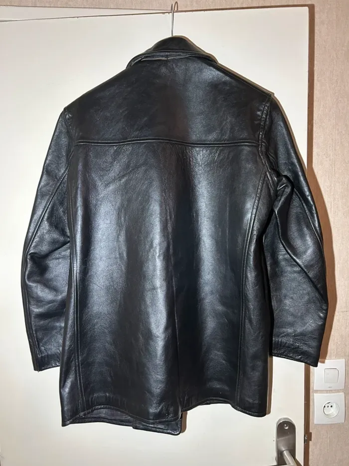 Veste en cuir vintage M. I. C cuir - photo numéro 7