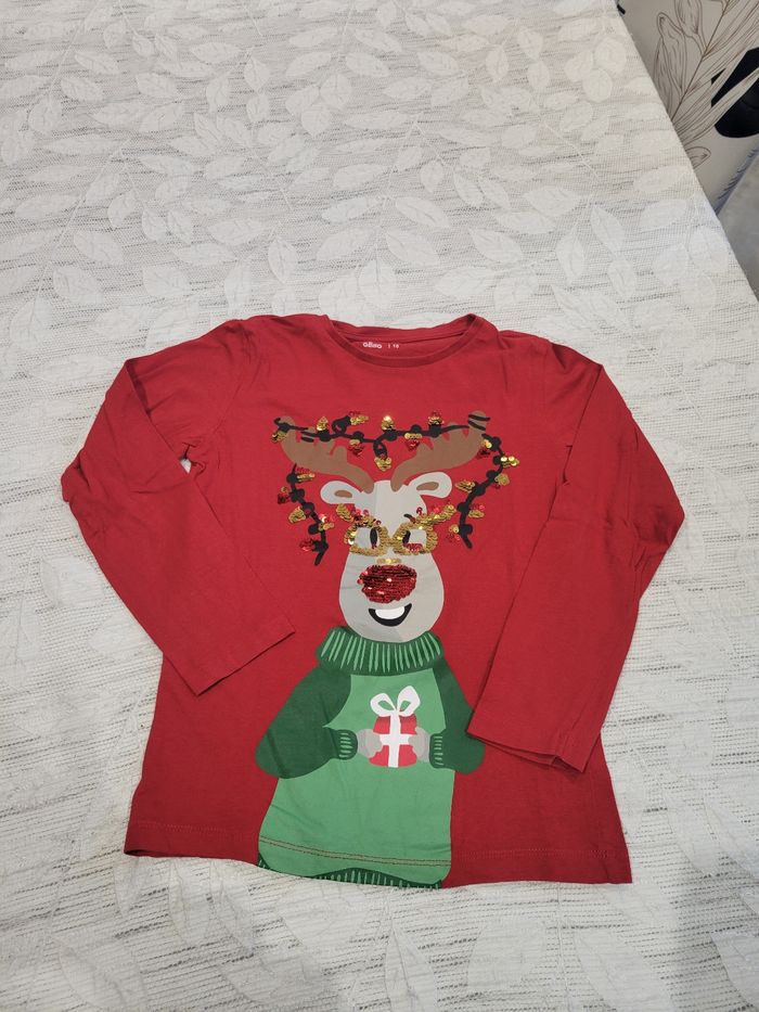 T-shirt manches longues Noël 10 ans