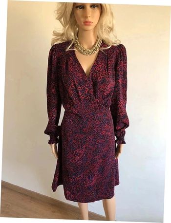 Robe imprimée léopard neuve à manches longues Molly Bracken taille S (valeur 49€)