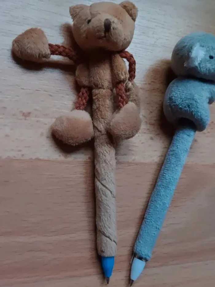 Lot de 2 bics stylo bille peluche ours et koala - photo numéro 2